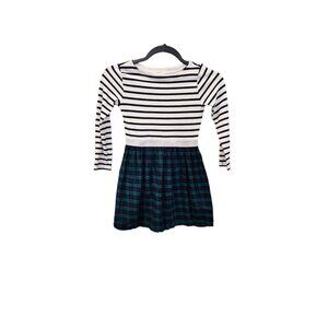 Crew Cuts Girls 6 Blue Striped Pullover Long Sleeve Dress 2176